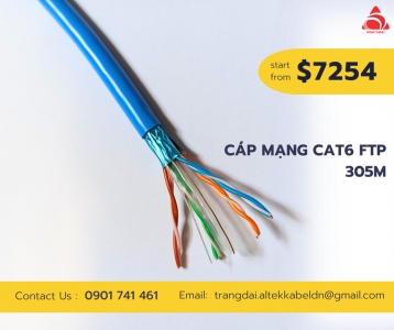 Dây Mạng Cat6 , Dây Cáp Cat 6 FTP Đồng 100%