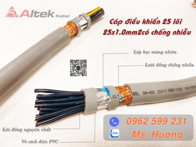 Cáp 25 lõi /Cáp điều khiển, Cáp tín hiệu Altek kabel